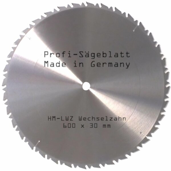HM - Sägeblatt 600 x 30 mm 36LWZ