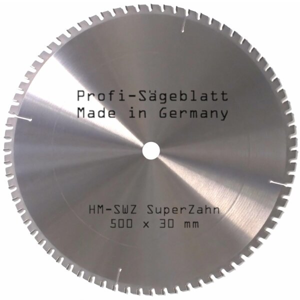 HM - Sägeblatt 500 x 30 mm 72SWZ