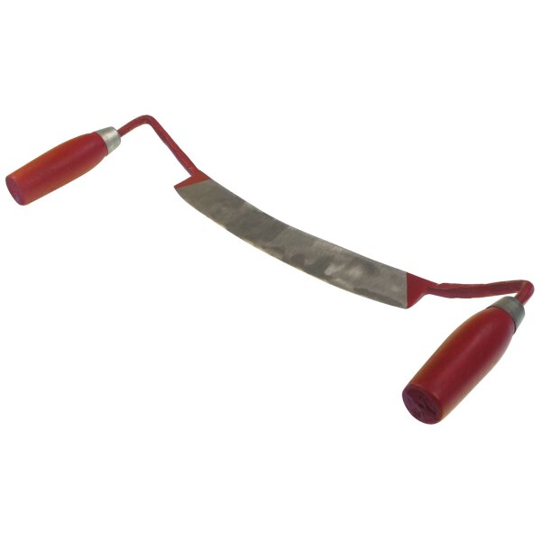 Zugmesser gebogen 240 cm inkl. 2 hochwertige lackierte Holzgriffe für das Zieheisen