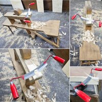 Zugmesser gebogen 240 cm inkl. 2 hochwertige lackierte...