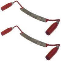 2 TLG Zugemesser gebogen für Holzarbeiten Zieheisen...