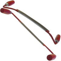 2 TLG Zugmesser 1x gerade und 1x gebogen für Holzarbeiten Zieheisen