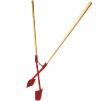 Erdlochausheber 11-28 cmØ Gr.1 Handbagger Erdlochschaufel Lochspaten m. 2 Stiele