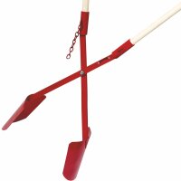 Erdlochausheber 15-32 cm Gr.2 Handbagger Erdlochschaufel Doppelspaten mit Stiele
