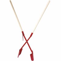 Erdlochausheber 15-32 cm Gr.2 Handbagger Erdlochschaufel Doppelspaten mit Stiele