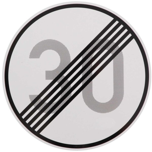 ORIGNAL Verkehrszeichen Nr. 278-30 " ENDE 30 km/h " 42 cm Ø