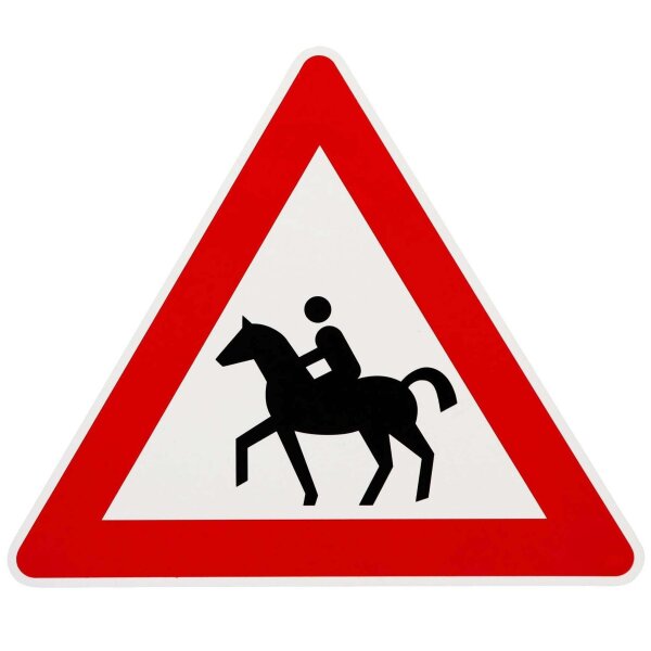 Original Verkehrszeichen Nr. 101-13 Achtung Vorsicht Reiter Aufstellung rechts
