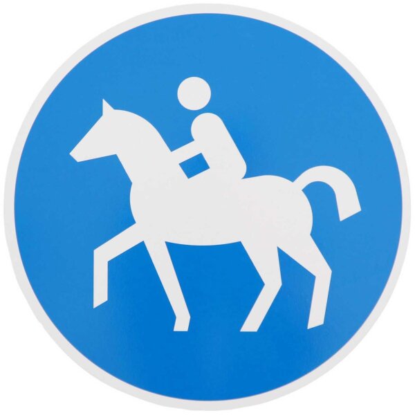 Original Verkehrszeichen Nr. 238 " Sonderweg Reiter " blau