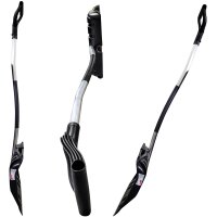 Grosse Schneeschaufel mit ergonomischen Alu-Stiel Schneeschieber 46 x 140 cm