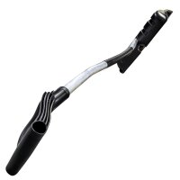 Grosse Schneeschaufel mit ergonomischen Alu-Stiel Schneeschieber 46 x 140 cm