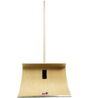 Holz-Schneeschieber mit Hartholzstiel und Patentbefestigung