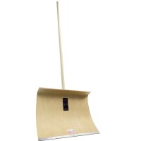 Holz-Schneeschieber mit Hartholzstiel und Patentbefestigung