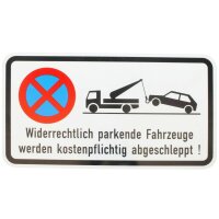Verkehrszeichen Zusatzzeichen " Parkverbotschild...