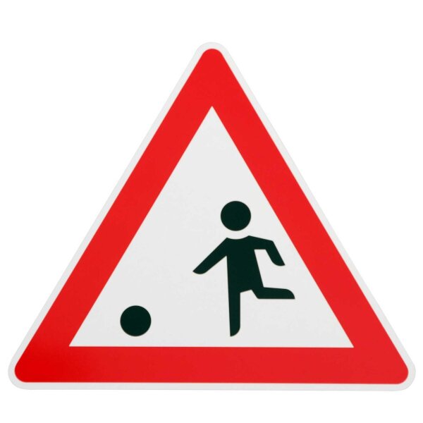 Original Verkehrszeichen Nr. 101  " mit KIND-BALL-Symbol "