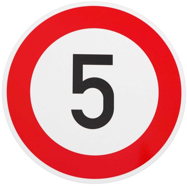 ORIGINAL Verkehrszeichen Nr. 274-05 " 5 km/h " 60 cm Ø