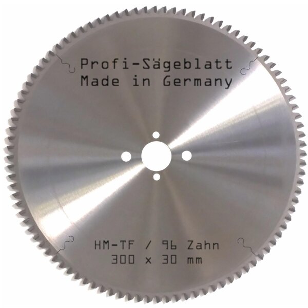HM-Sägeblatt 300x30mm 96TF Negativ Flachzahn Kreissägeblatt Sägeblatt Trapez
