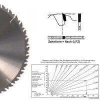 HM-Sägeblatt 500 x 30 mm 36LFZ Kreissägeblatt...