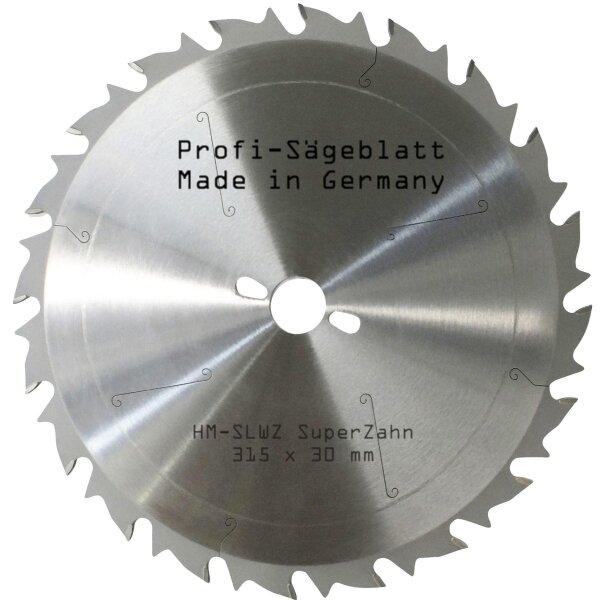 HM-Sägeblatt 315x30mm Z= 20 SUPER-LWZ Bau Wechselzahn Hartmetall Kreissägeblatt
