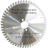 HM-Sägeblatt 190x30mm Z= 54 TFN NEGATIV Trapez...