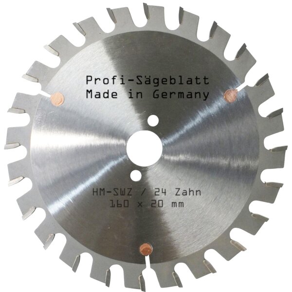 HM Sägeblatt 160 x 20 mm 24SWZ  Hartmetallsägeblatt Wechselzahn Kreissägeblatt