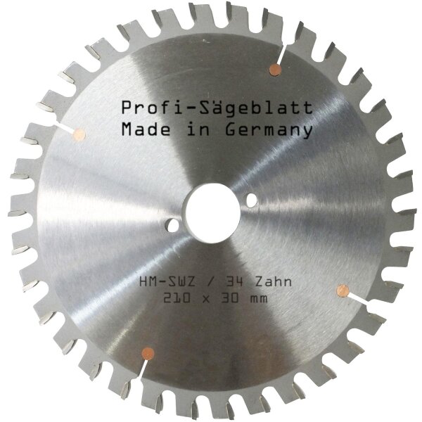 HM-Sägeblatt 210x30mm Z= 34 SWZ