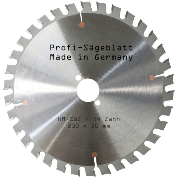 HM-Sägeblatt 230x30mm Z= 34 SWZ Kreissägeblatt Wechselzahn Hartmetall