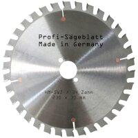 HM-Sägeblatt 230x30mm Z= 34 SWZ Kreissägeblatt...