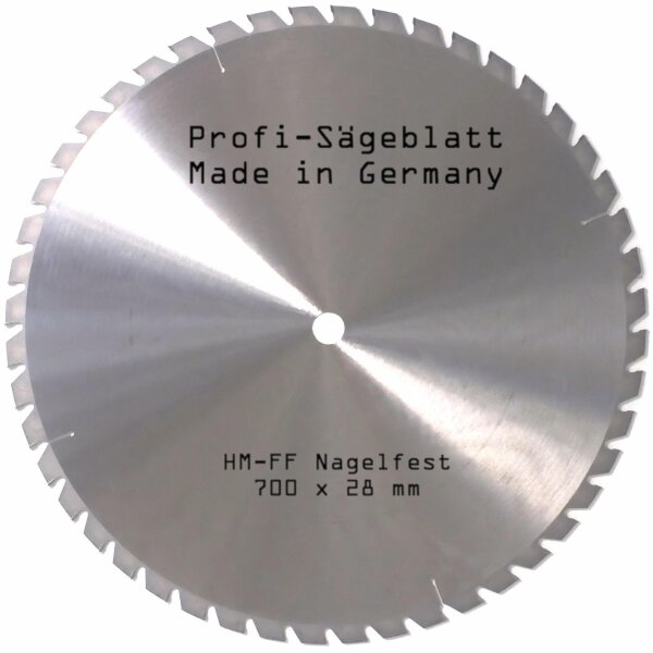 HM Sägeblatt FF 700x30/*28* mm mit Reduzierring 30/28mm Kreissägeblatt Nagelfest