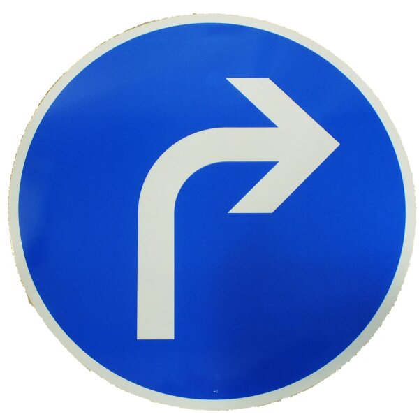 ORIGINAL Verkehrszeichen 209-20 Fahrtrichtung rechts Schild 60 cm Strassenschild
