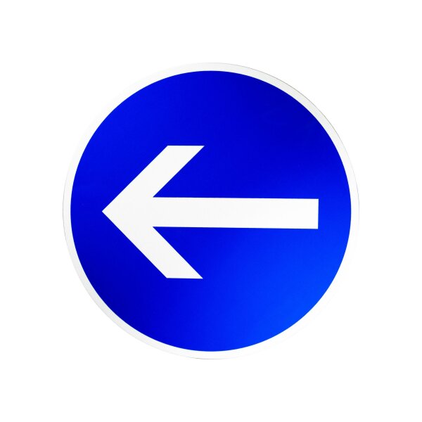 ORIGINAL Verkehrszeichen Nr 211-10 Vorgeschriebene Fahrtrichtung hier links RA1