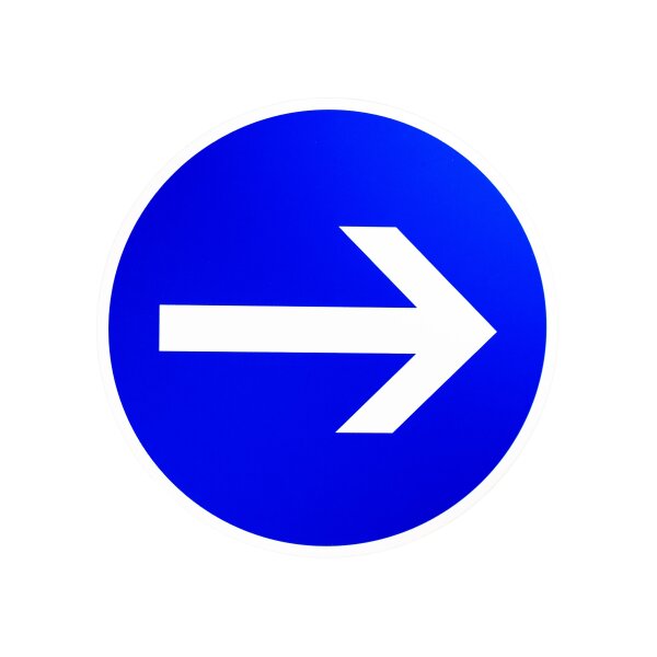 ORIGINAL Verkehrszeichen Nr 211-20 Vorgeschriebene Fahrtrichtung hier rechts RA1
