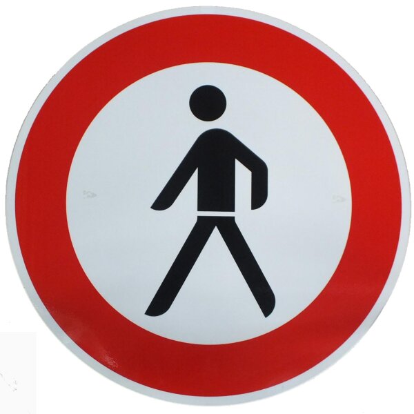 ORIGINAL Verkehrszeichen Nr 259 " Verbot für Fußgänger "  600 mm Strassenschild