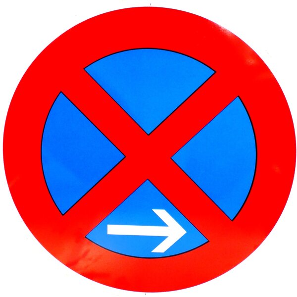 ORIGINAL Strassenschild 283-20 RA1 Absolutes Halteverbot Ende Rechtsaufstellung