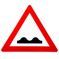 ORIGINAL Verkehrszeichen Nr 112 " Unebene Fahrbahn...