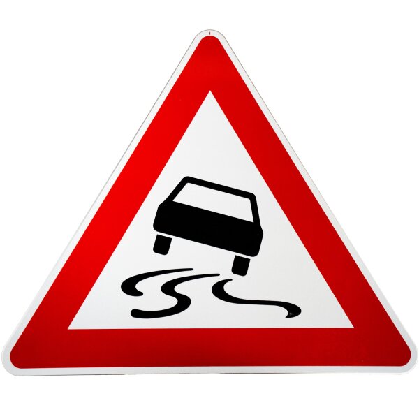 ORIGINAL Verkehrszeichen 114 " Schleuder- oder Rutschgefahr " RA1 Schild 900 mm