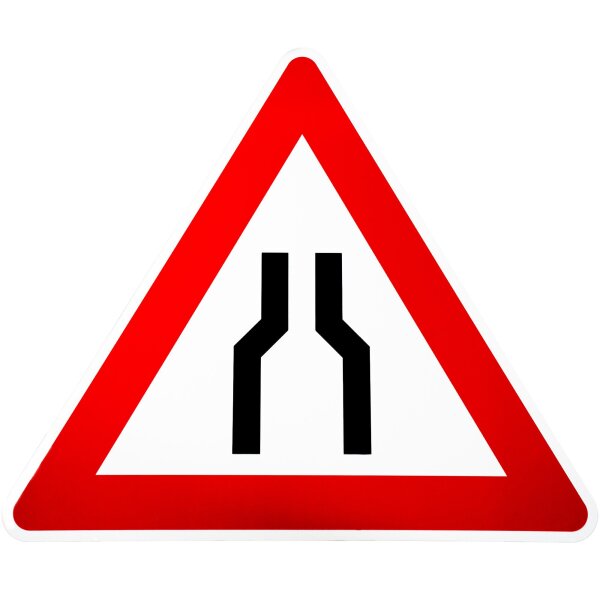 ORIGINAL Verkehrszeichen Nr 120 " Verengte Fahrbahn " RA1 Strassen-schild 900 mm