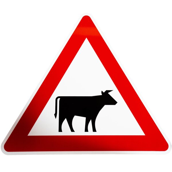 ORIGINAL Verkehrszeichen 101-22 " Viehtrieb " 900 mm Strassen-schild links RA1