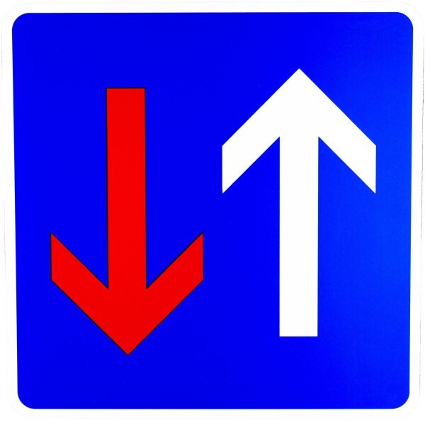 ORIGINAL Verkehrszeichen Nr 308 " Vorrang Gegenverkehr " RA1 420 Strassenschild