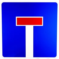 ORIGINAL Verkehrszeichen Nr 357 " Sackgasse " RA1 600 x 600 mm Verkehrszeichen