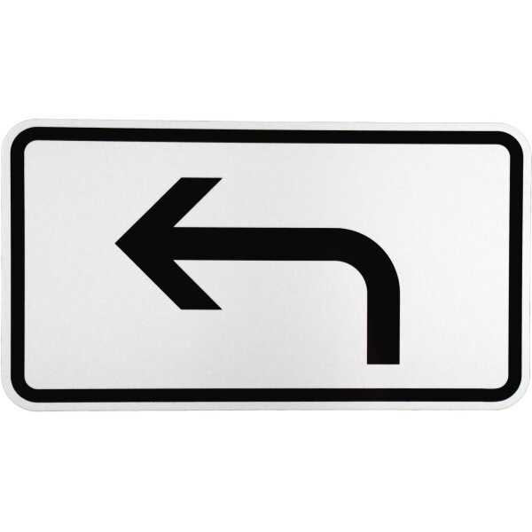 ORIGINAL Verkehrszeichen 1000-11 Vor-ankündigung links-weisend Strassen-schild