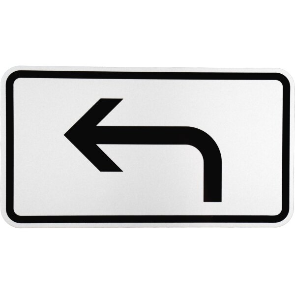 ORIGINAL Verkehrszeichen 1000-11 Vor-ankündigung Links-weisend Strassen-schild