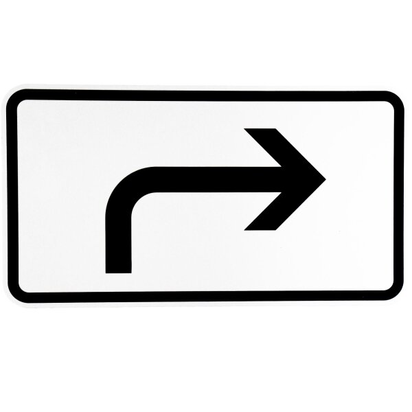 ORIGINAL Verkehrszeichen 1000-21 Vor-ankündigung rechts-weisend Strassen-schild