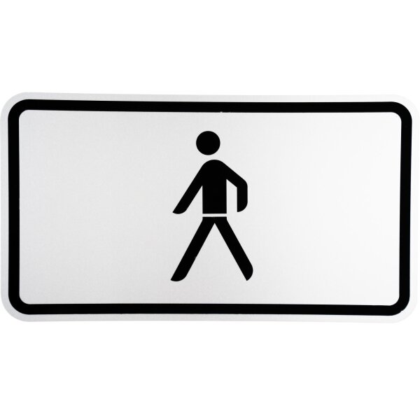 ORIGINAL Verkehrszeichen Nr 1010-53 Fußgänger Strassen-schild 330 x 600 RA1 1010