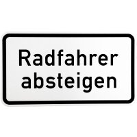 ORIGINAL Verkehrszeichen 1012-32 Radfahrer absteigen...