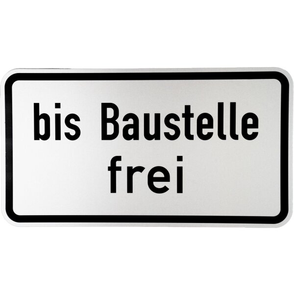 ORIGINAL Verkehrszeichen 1028-31 " bis Baustelle frei " 231 x 420 Strassenschild