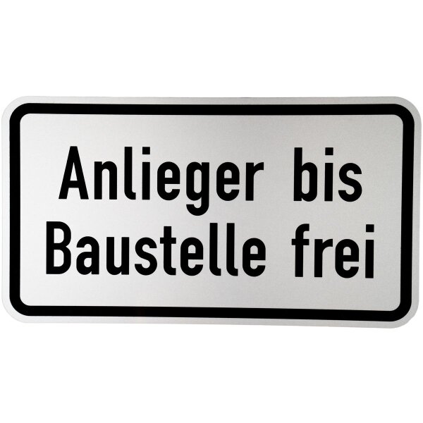 ORIGINAL Verkehrszeichen 1028 - 32 Anlieger bis Baustelle frei 330 x 600 Schild
