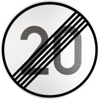 ORIGINAL Schild 278-20 Ende der zulässigen...