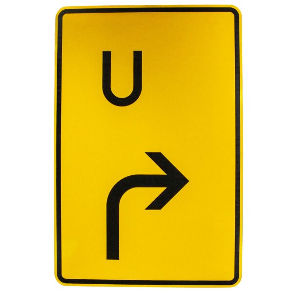 ORIGINAL Schild 455.1-20 Ankündigung-Fortsetzung Umleitung Vorankündigung rechts