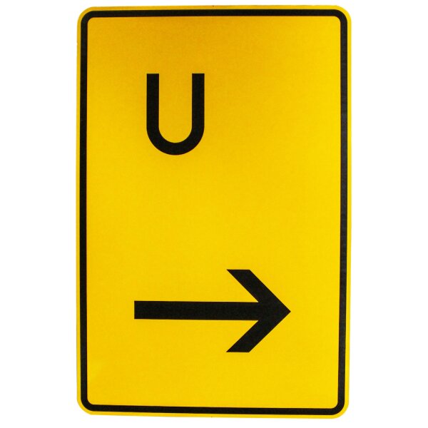 ORIGINAL Schild Nr 455.1-21 Ankündigung - Fortsetzung der Umleitung hier rechts