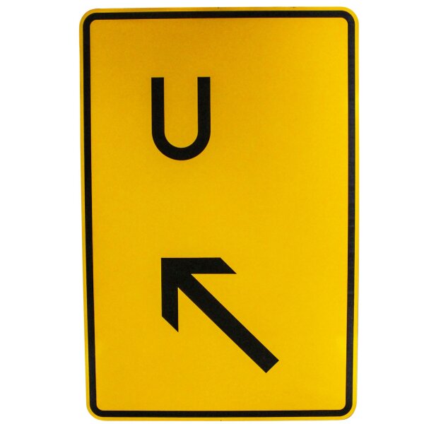 ORIGINAL Schild 455.1-12 Ankündigung - Fortsetzung Umleitung links einordnen RA1